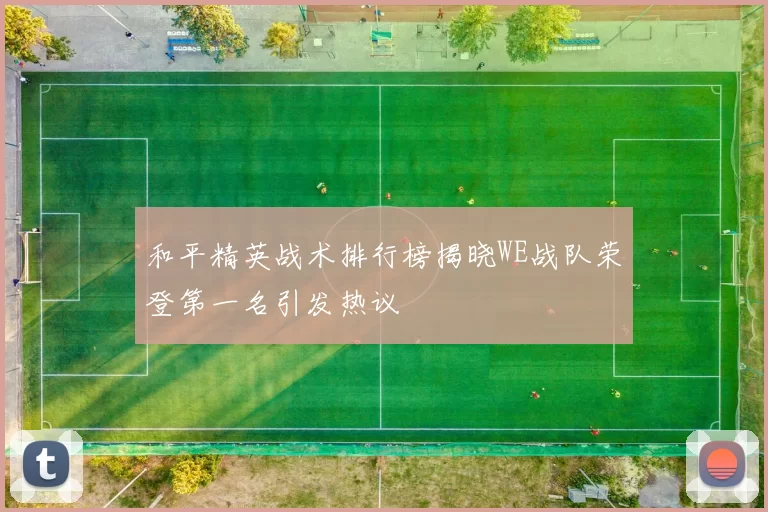 和平精英战术排行榜揭晓WE战队荣登第一名引发热议